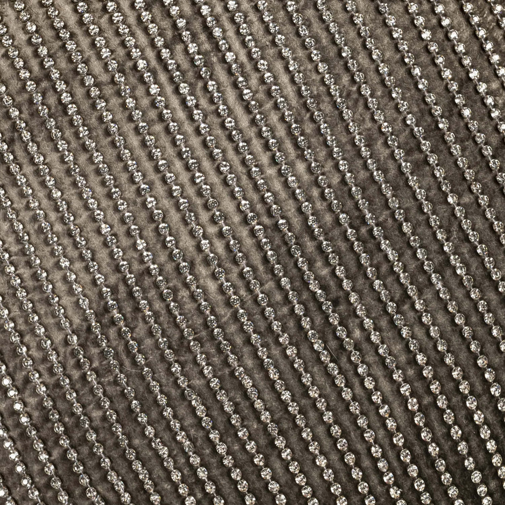 Sam + Misti Adriana Bedazzled Crystal Silver Pillow