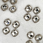 Amelia Bedazzled Crystal Silver Lumbar Pillow