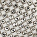 Sophie Bedazzled Crystal Silver Lumbar Pillow