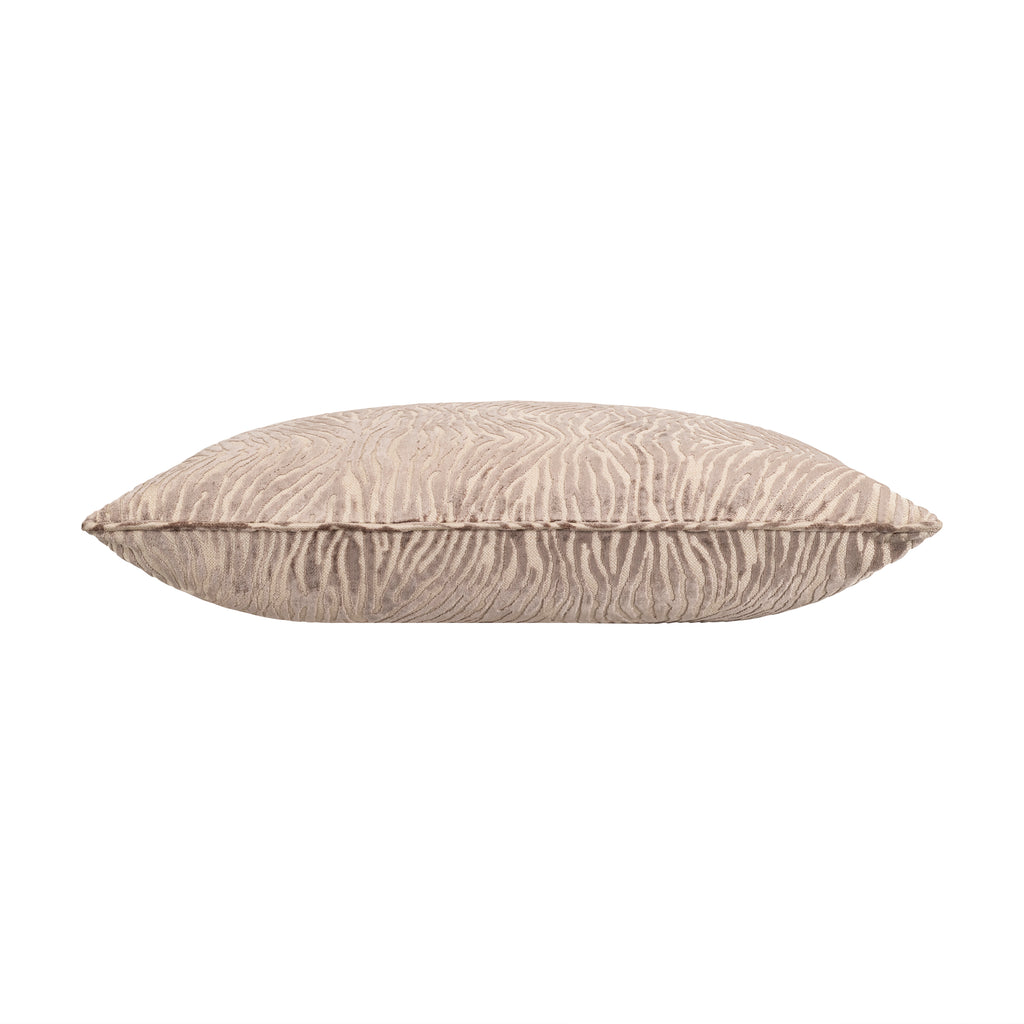 Nala Beige Jacquard Lumbar Pillow
