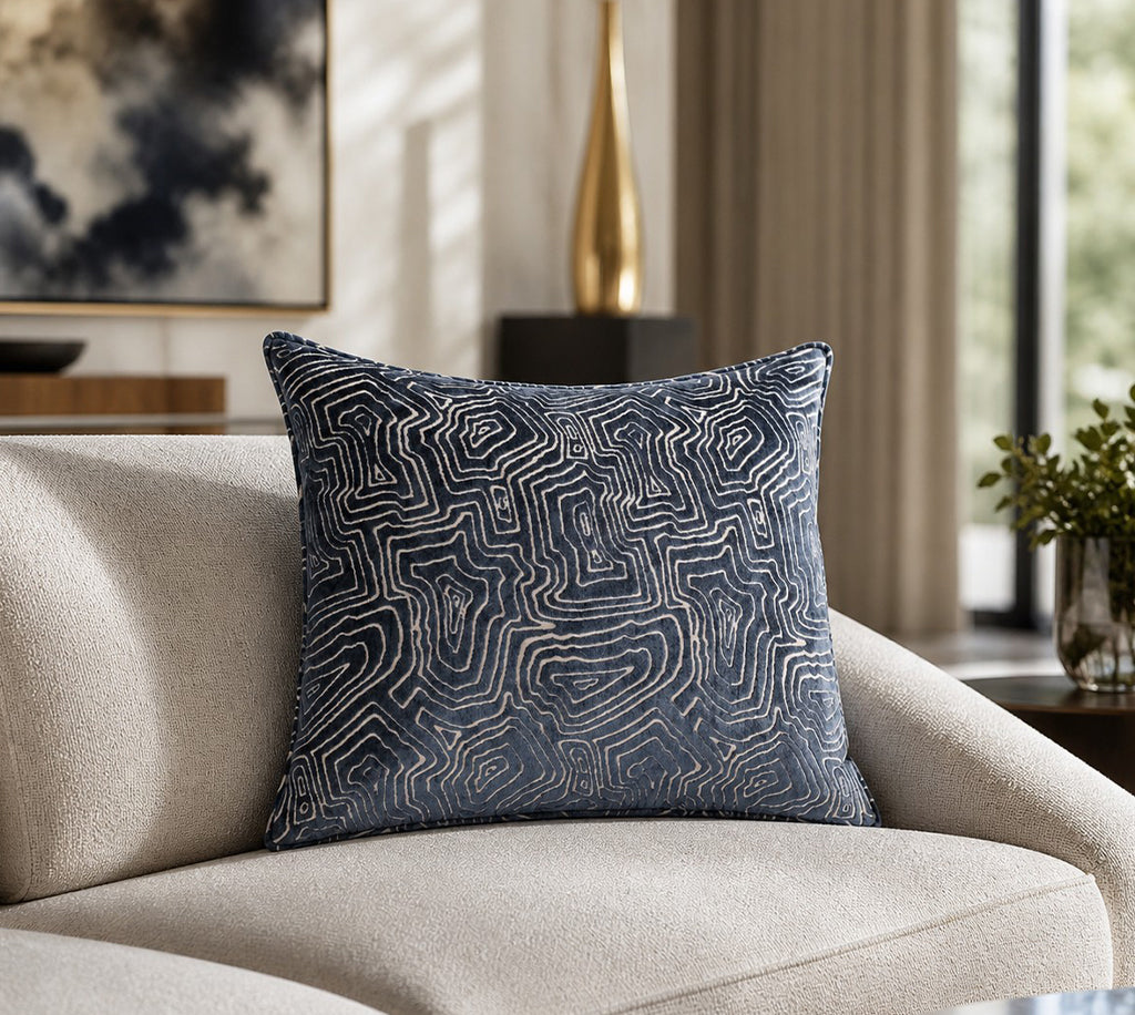 Nala Geometric Charcoal Pillow - NALA02J-CH