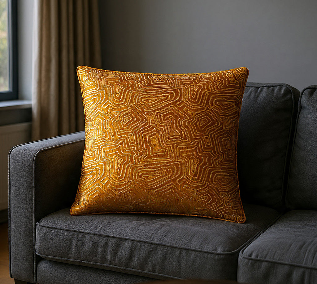 Nala Geometric Mustard Pillow - NALA02J-MS