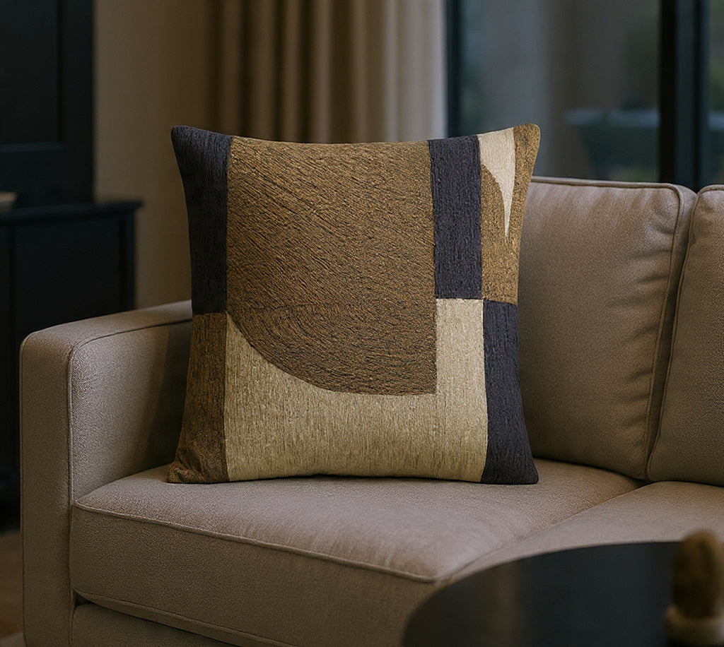 Nim Metallic Gold and Silver Pillow - NIM01A-GDSV