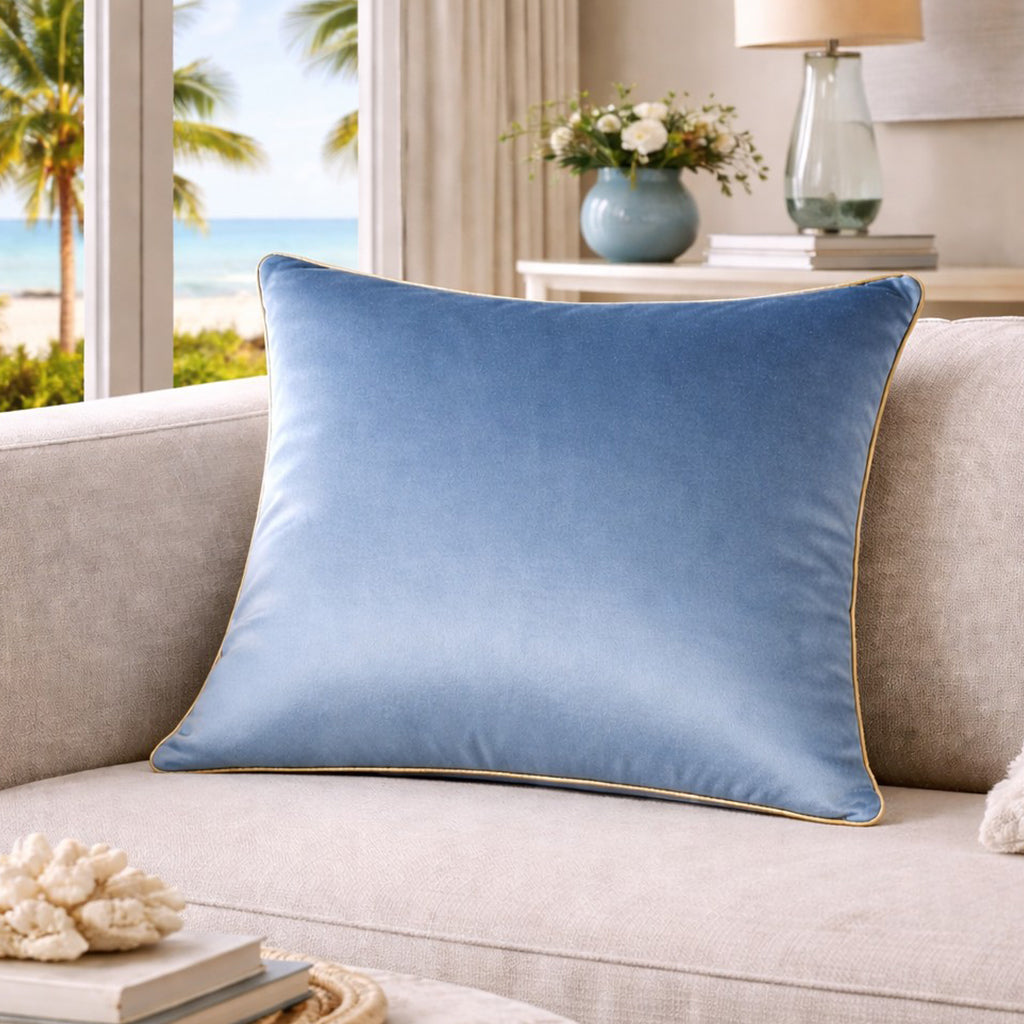 Noah Blue Gold Pillow