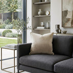 Noah Grey Silver Velvet Pillow - NOAH01F-GYSV