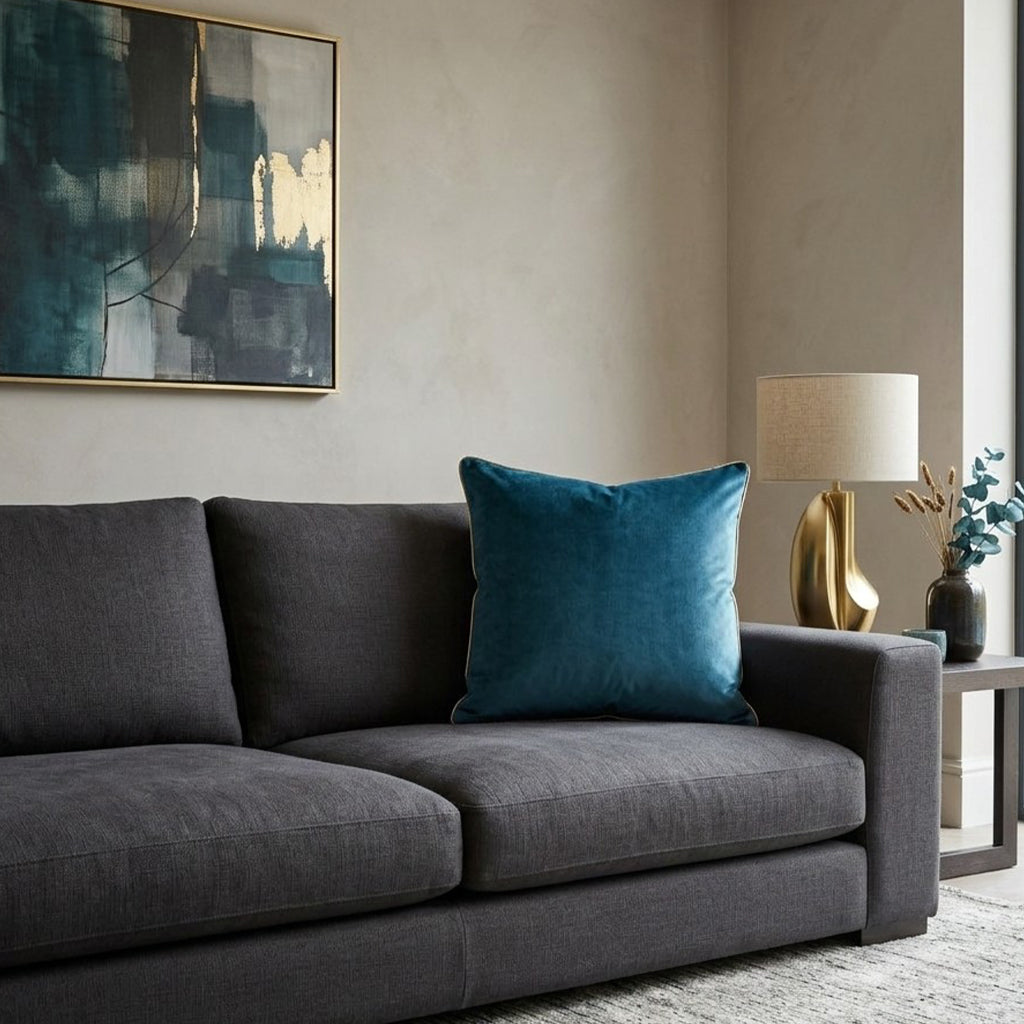 Noah Navy Gold Velvet Pillow - NOAH01F-NYGD