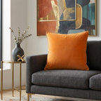 Noah Orange Gold Velvet Pillow - NOAH01F-ORGD