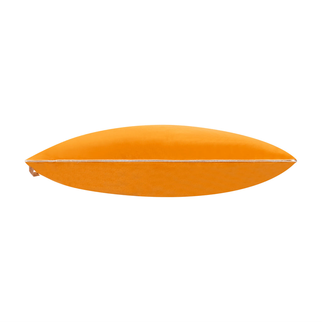 Noah Orange Silver Velvet Pillow