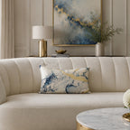 Noor Blue And Gold Pillow - NOOR02C-BLGD