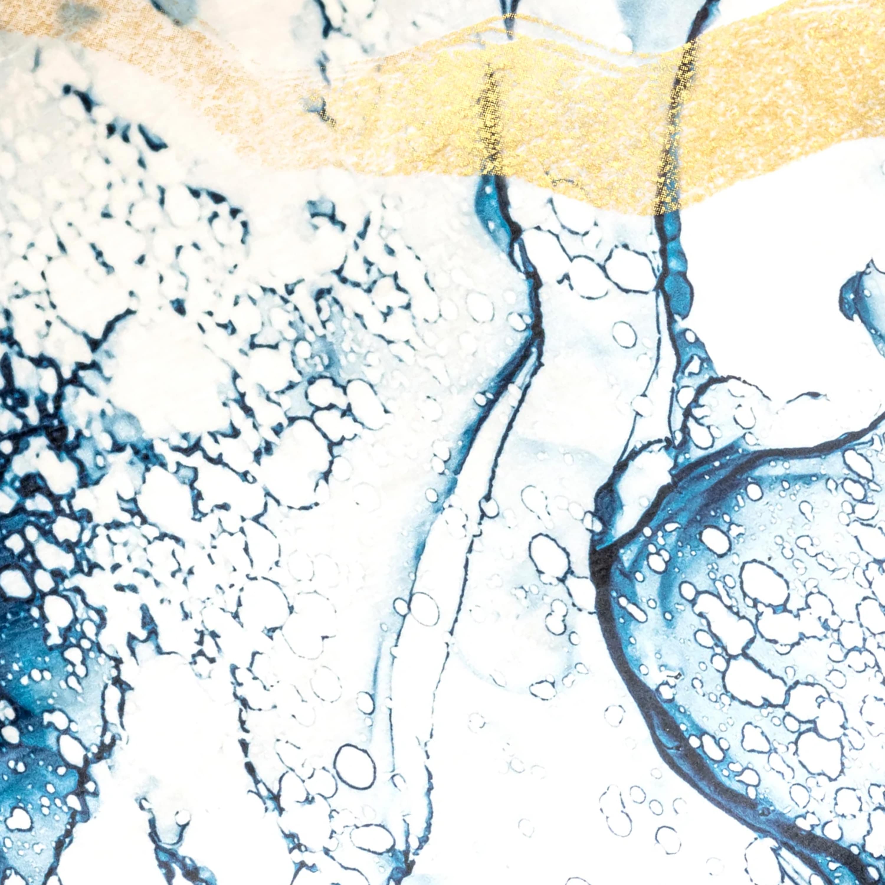 Noor Blue And Gold Pillow