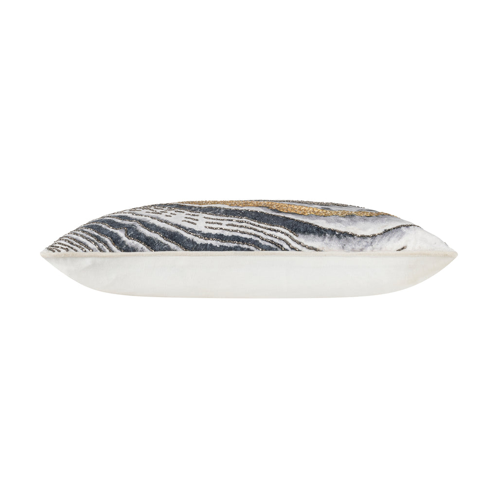 Noor Black and Gold Oblong Pillow