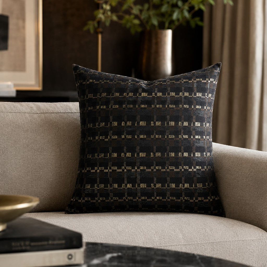 Onyx Geometric Pillow - ONYX01J-BK