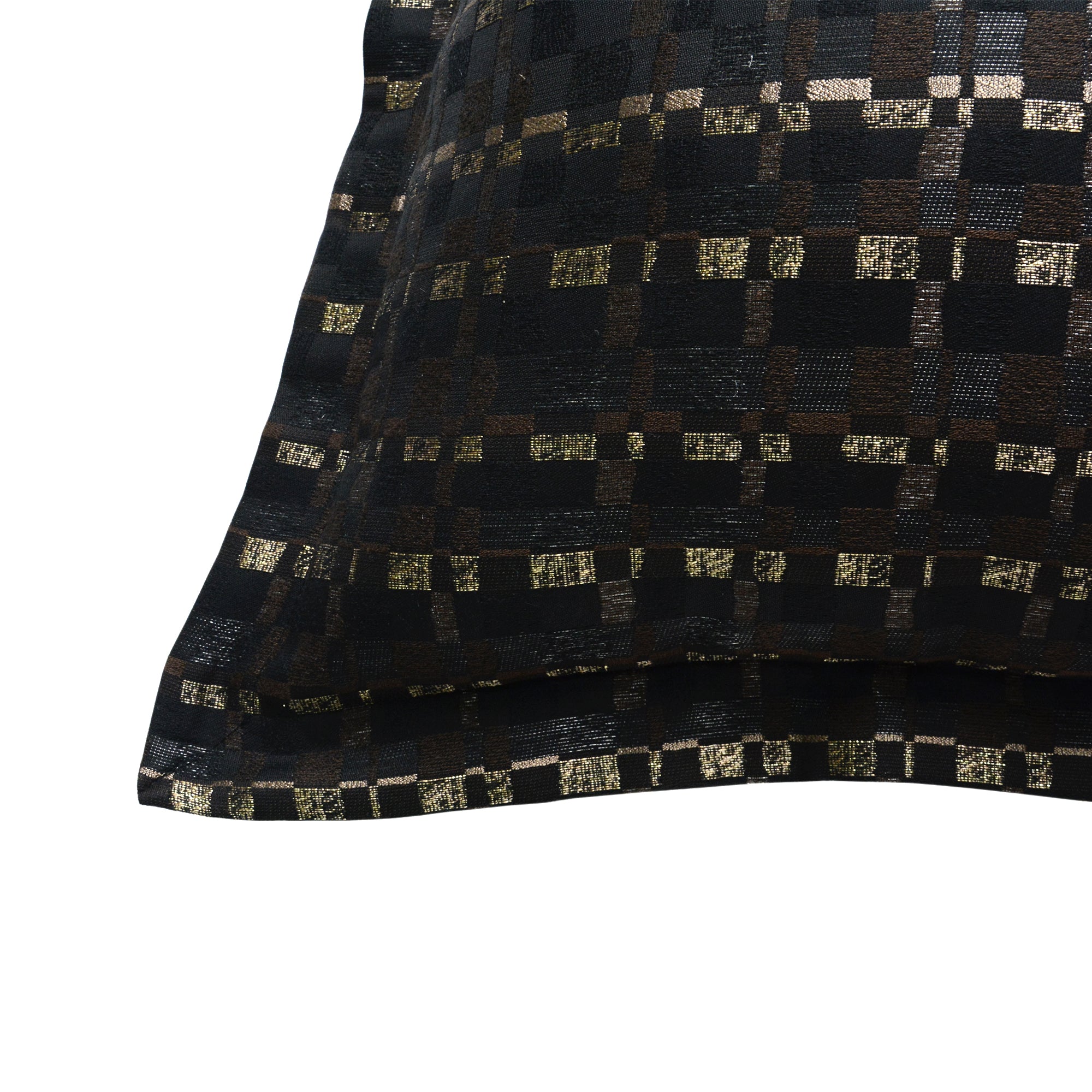 Onyx Black Striped Euro Sham