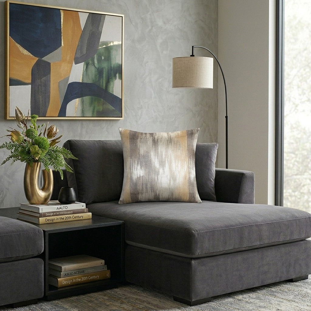 Opal Grey Gold Pillow - OPAL02J-GYGD