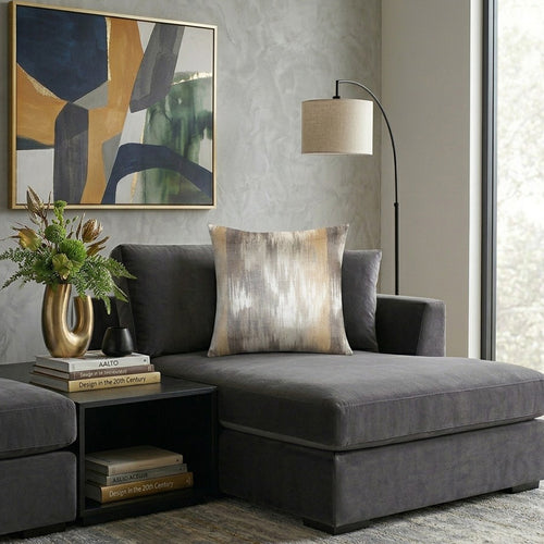 Opal Grey Gold Pillow - OPAL02J-GYGD