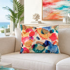 Otto Abstract Multi Velvet Pillow - OTTO01C-MT