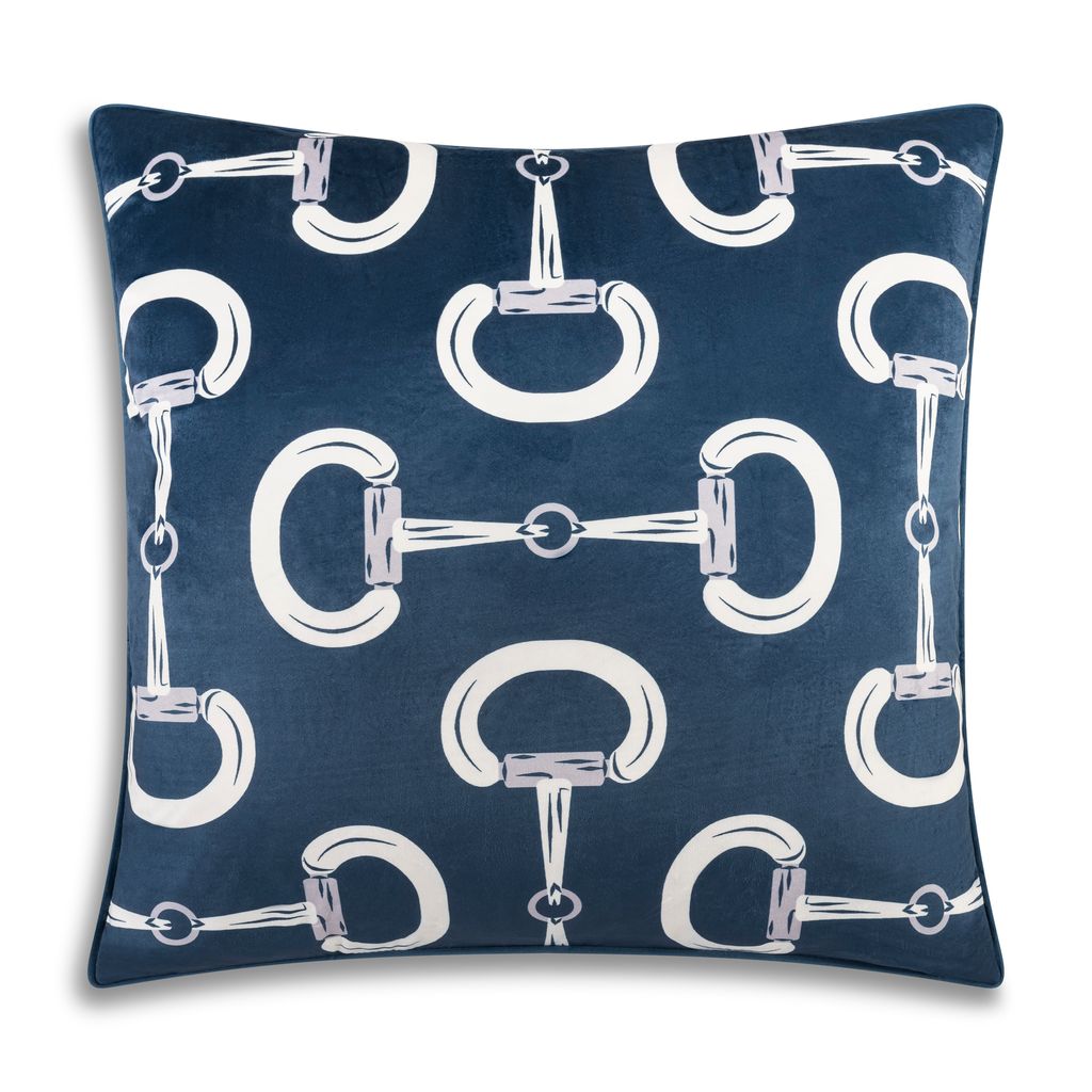 Phoenix Equestrian Bit Pillow – Navy