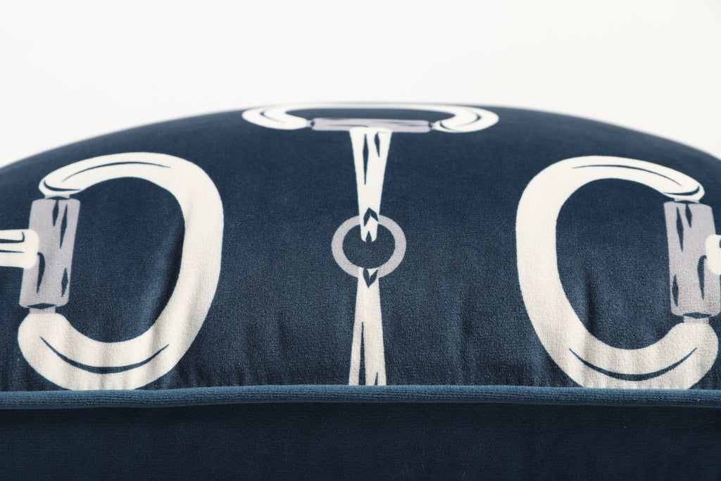Phoenix Equestrian Bit Pillow – Navy