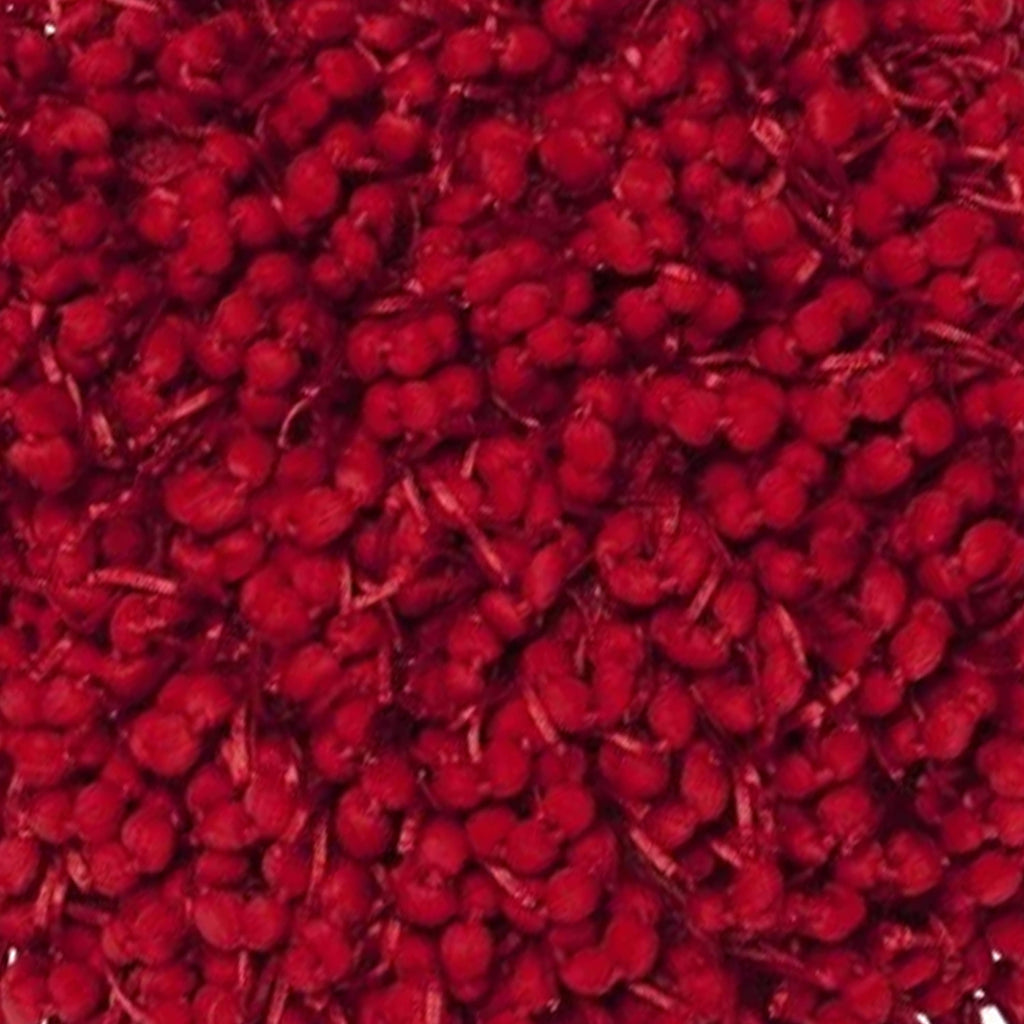 Pompom Woven Red Pillow