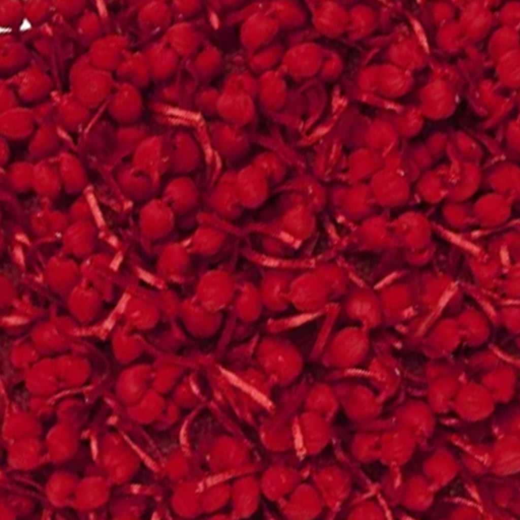 Pompom Woven Red Pillow