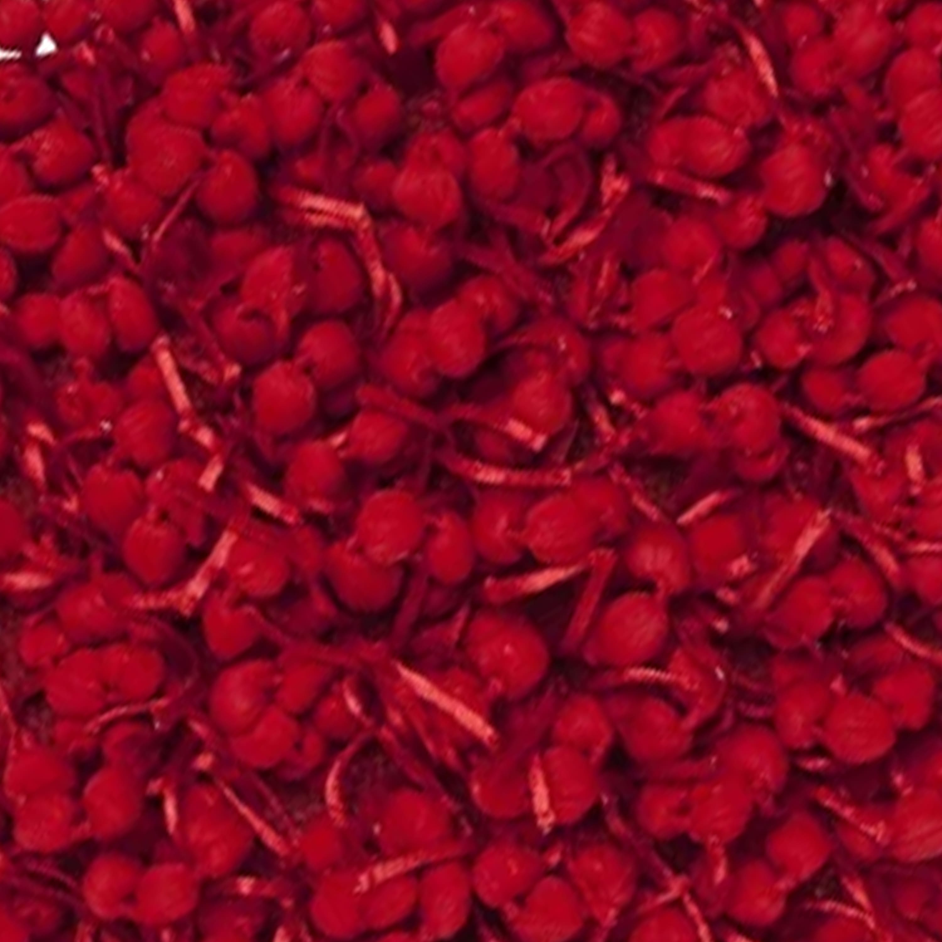 Pompom Woven Red Pillow