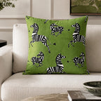 Amber Zebra Green Pillow - R-AMBER01J-GN