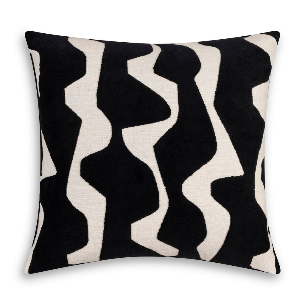 Axel Black Wavy Pillow