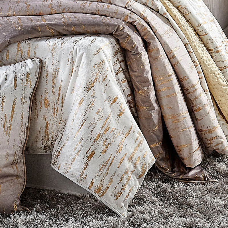 Raina Ivory Gold Duvet