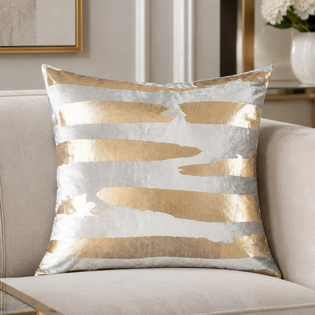 Raya Grey Gold Pillow - RAYA02J-GYGD