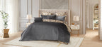 Rhodes Charcoal Quilt Set