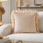 Rica Beige Velvet Pillow - RICA06A-BG