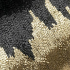 Rica Fully Beaded Black And Gold Pillow