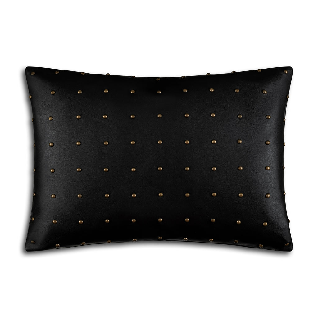 Riley Studded Black Lumbar Pillow