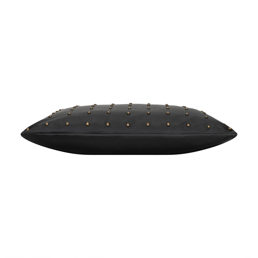 Riley Studded Black Lumbar Pillow