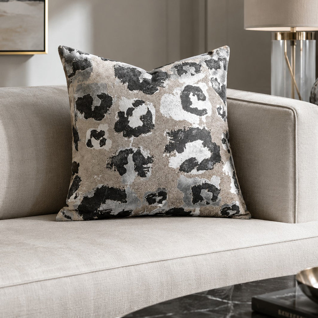 Rio Grey Animal Print Pillow - RIO03J-GYSV