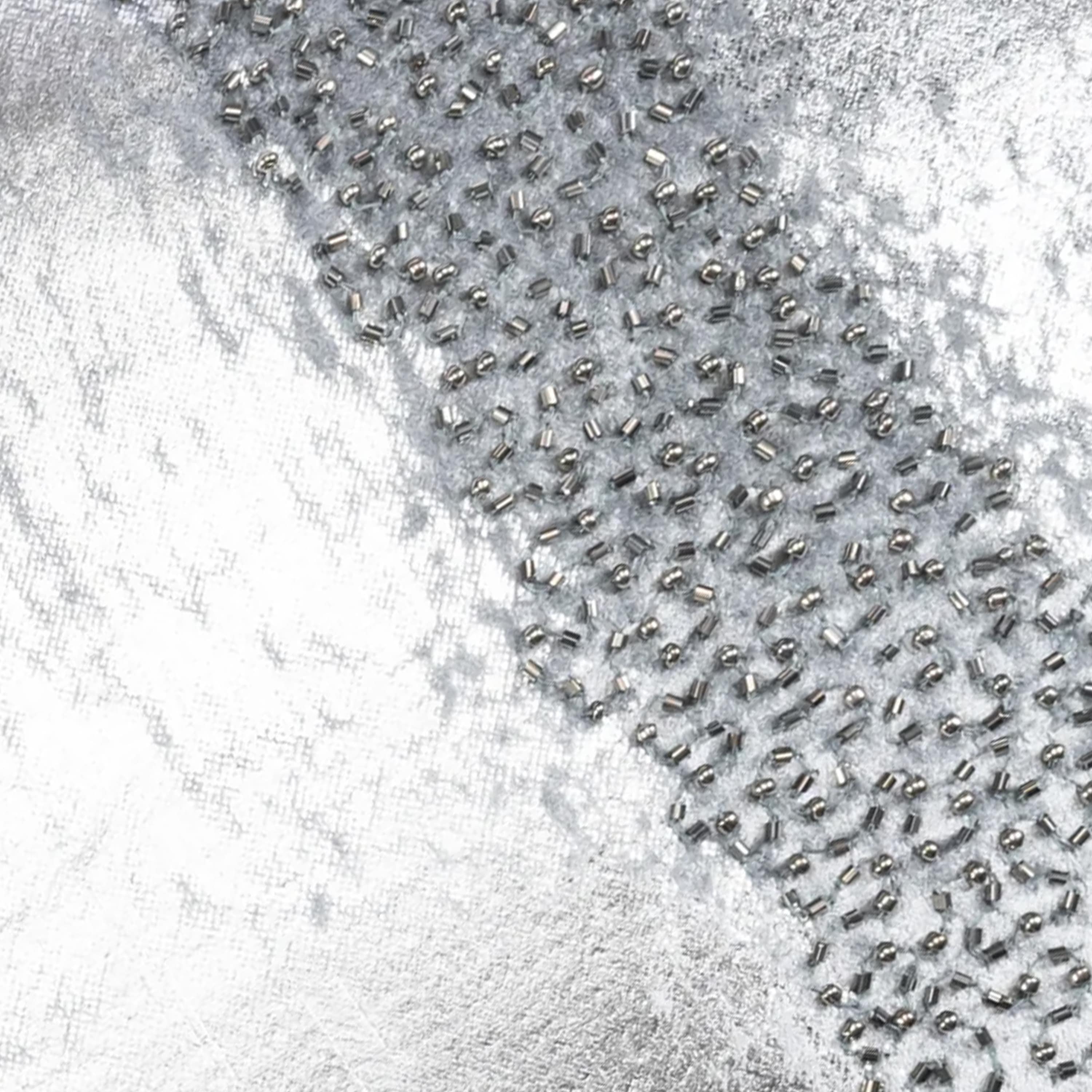 Ruza Aqua And Silver Pillow
