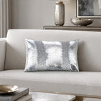 Ruza Aqua And Silver Pillow - RUZA01C-AQSV