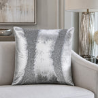 Ruza Aqua And Silver Pillow - RUZA01J-AQSV