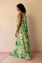 Hibiscus Anaar Gathered Sleeveless Maxi Dress - Fern