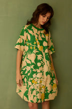 Hibiscus Anaar Bubble Mini Dress - Fern