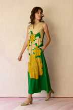 Hibiscus Anaar Soft Drape Maxi Dress - Fern
