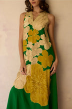 Hibiscus Anaar Soft Drape Maxi Dress - Fern