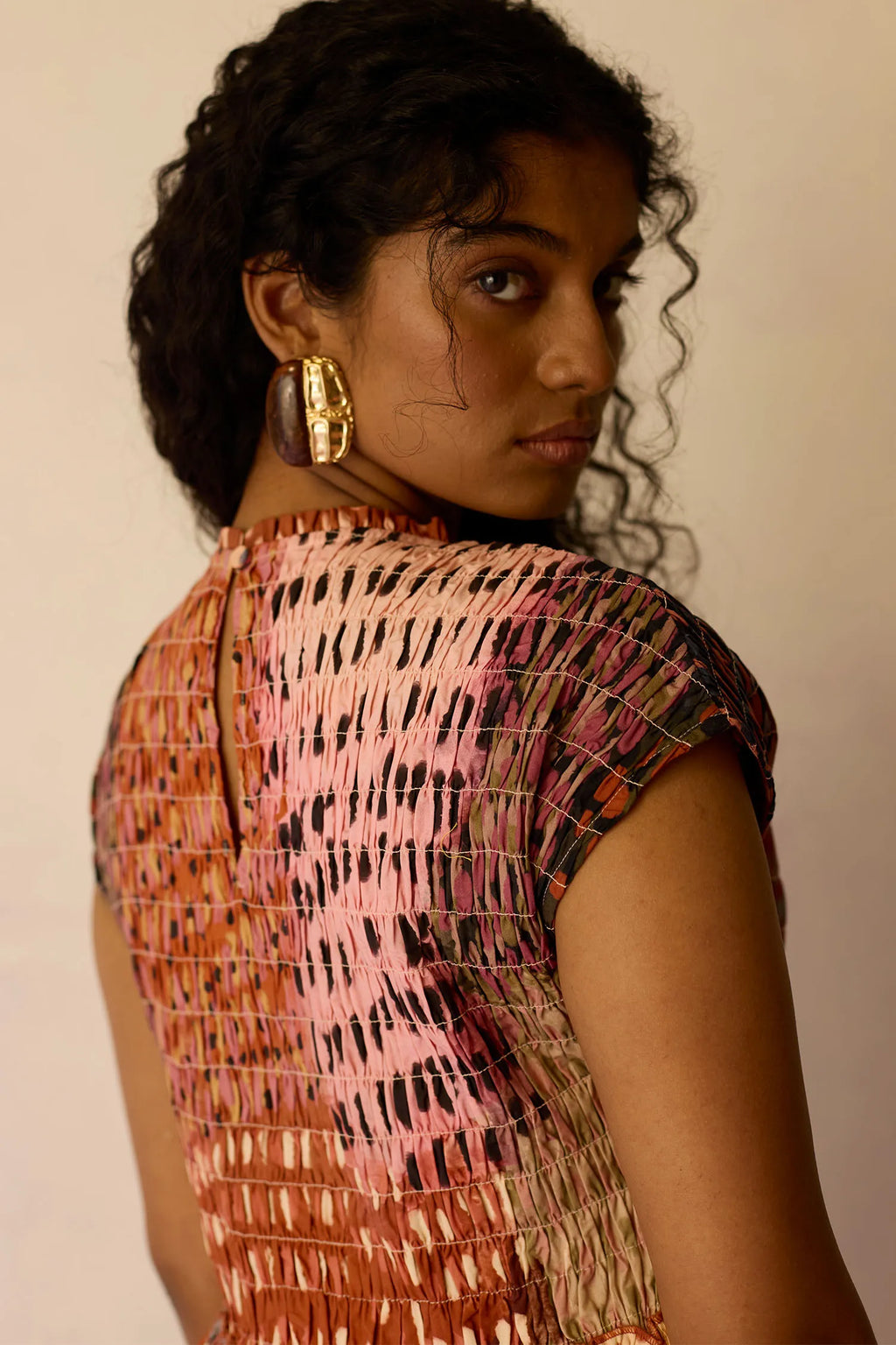 Ember Hand-Painted Tiered Maxi Dress