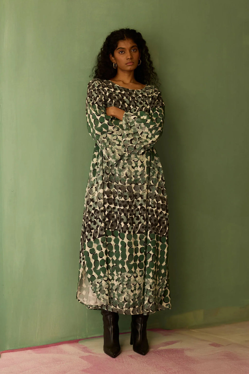 Moss Abstract Maxi Dress