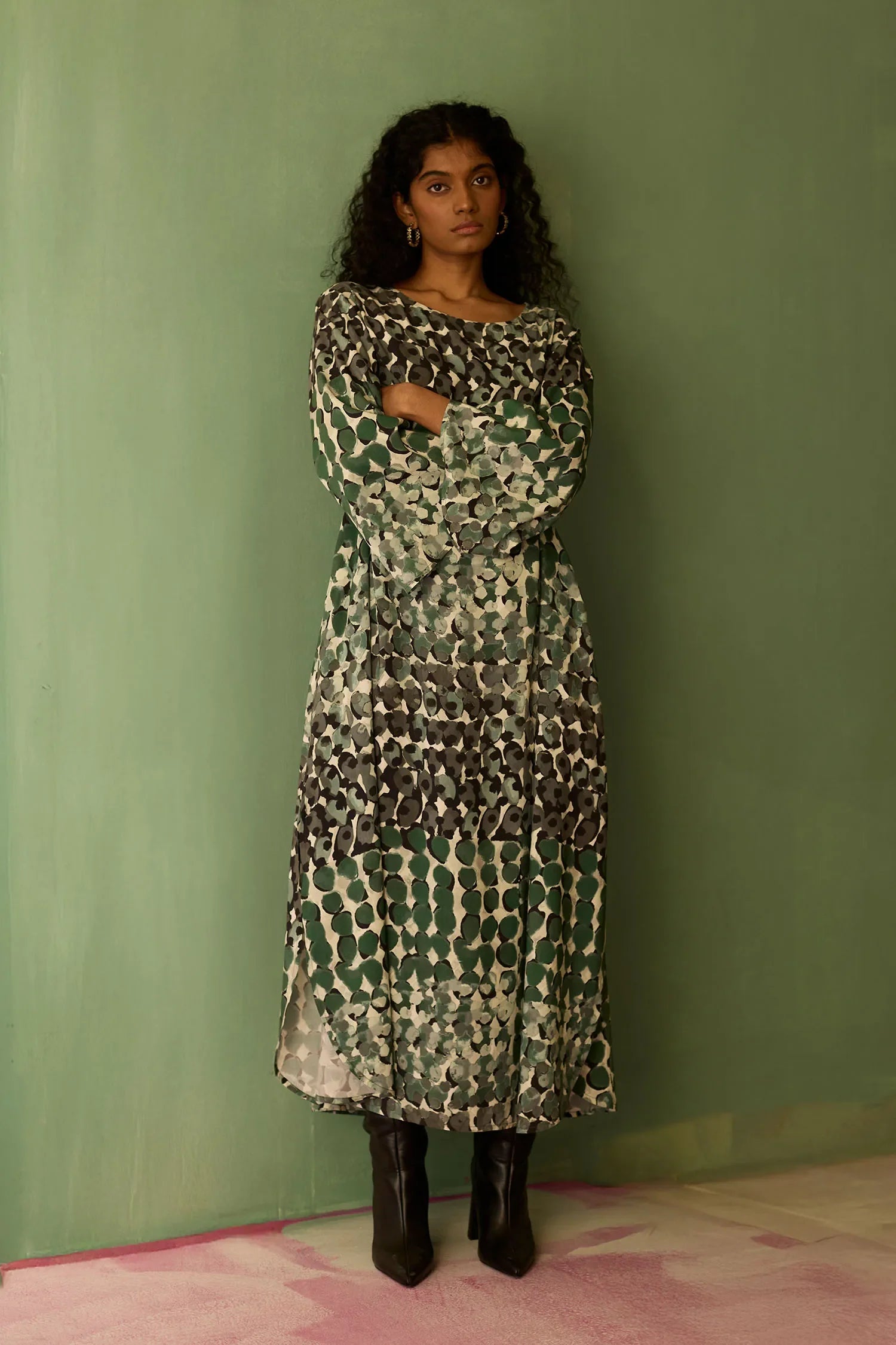 Moss Abstract Maxi Dress