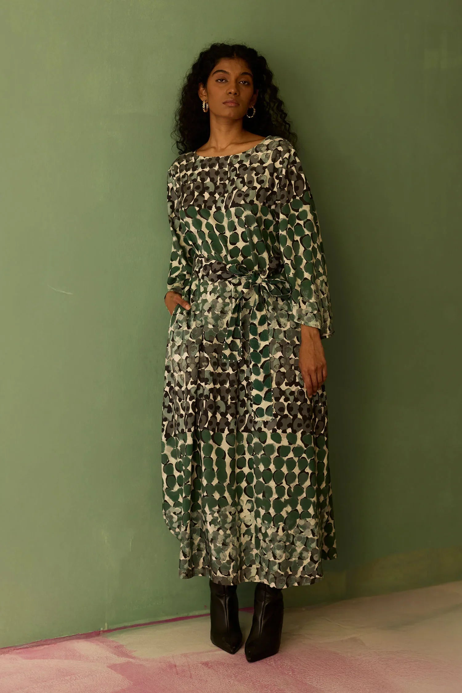Moss Abstract Maxi Dress