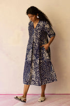 Abstract Dapple Midi Dress