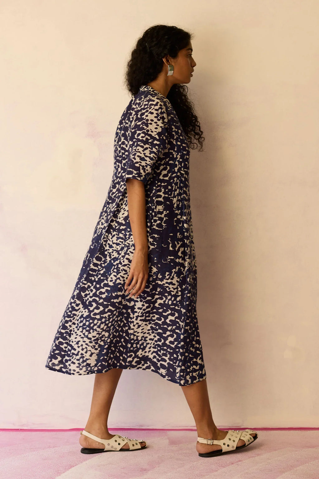Abstract Dapple Midi Dress