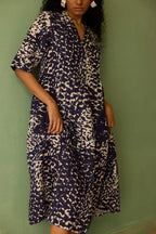 Abstract Dapple Midi Dress