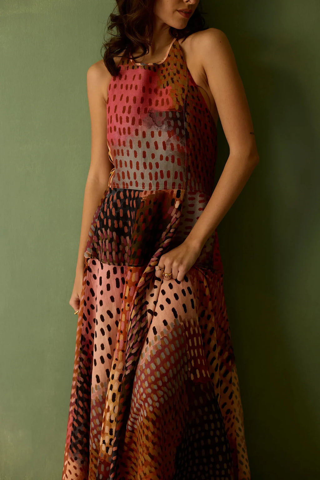 Ember Halter Neck Sleeveless Maxi Dress
